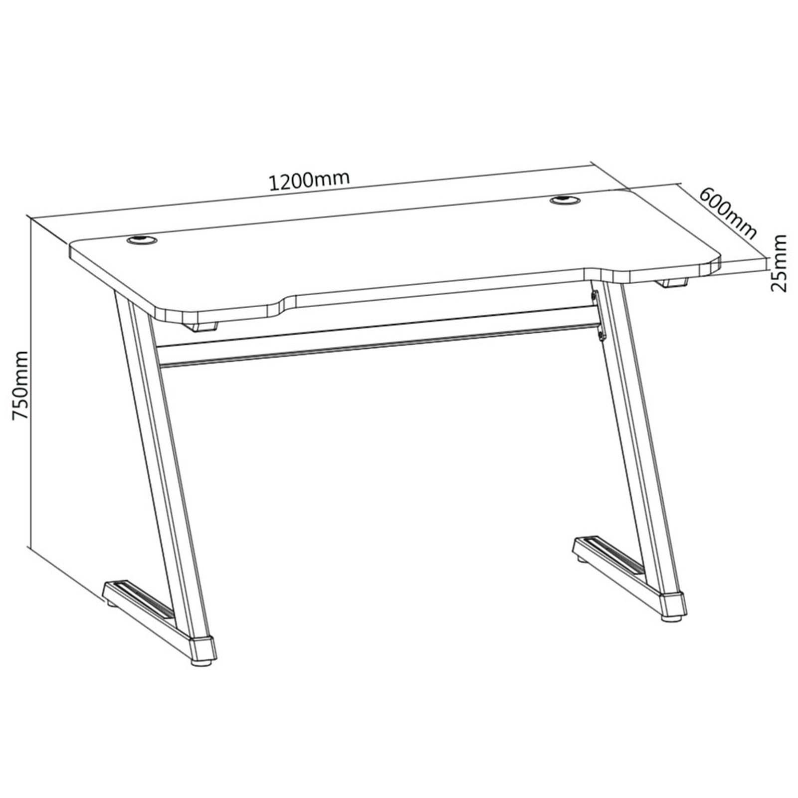 OPLITE Tilt Gaming Desk (OP-TGD) - Achat / Vente Bureau sur Cybertek.fr - 1