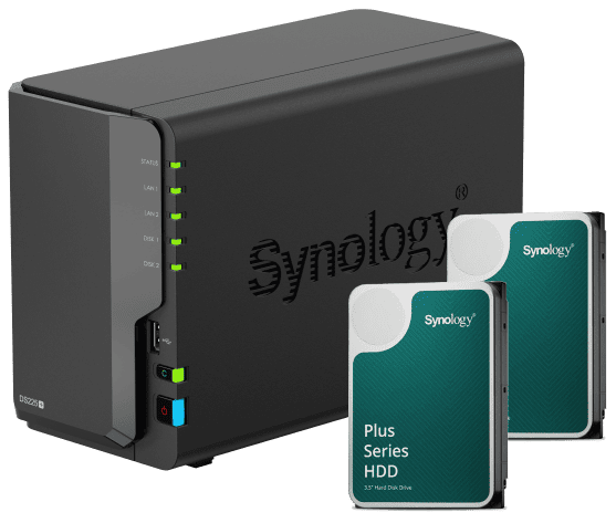 Synology DS225+ - 2 Baies avec 2 disques de 12T HAT3310-12T - Serveur NAS - 0