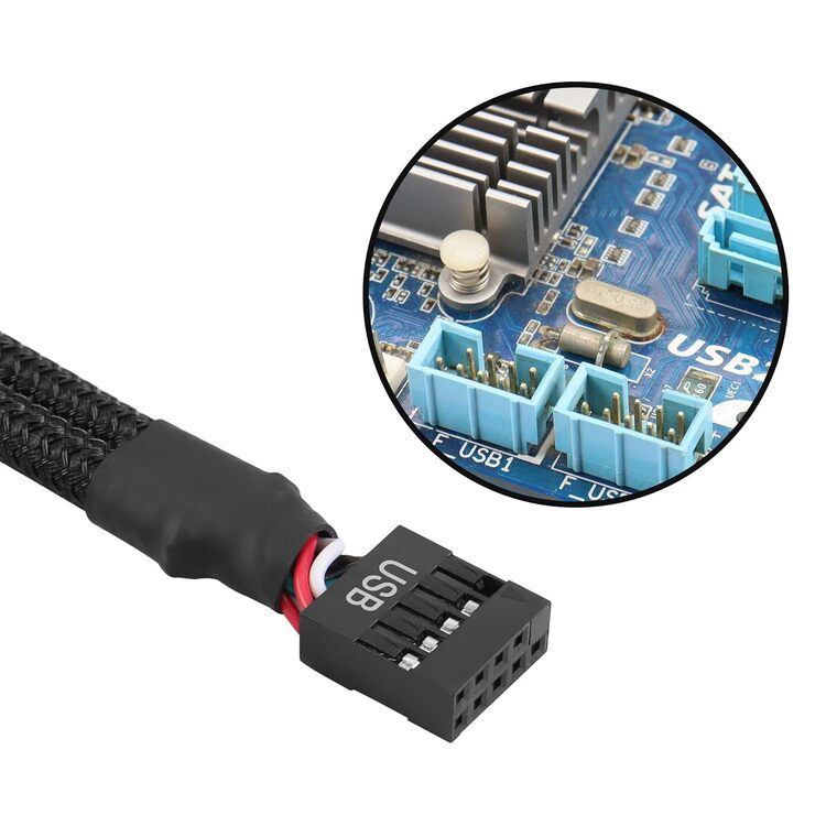 Splitter USB 9 Broches vers 2x USB 9 Broches  - Connectique PC - 1