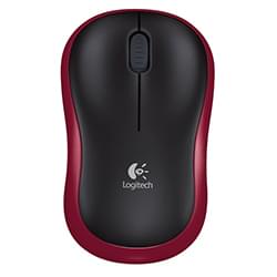 image produit Logitech M185 - Rouge/Sans fil Cybertek