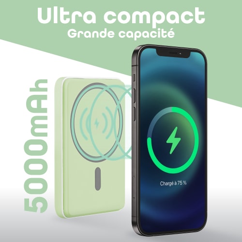 T'nB Powerbank USB-C - 5000 mAh - 20W - Vert (PBUMAG5GR) - Achat / Vente Batterie Externe  sur Cybertek.fr - 2