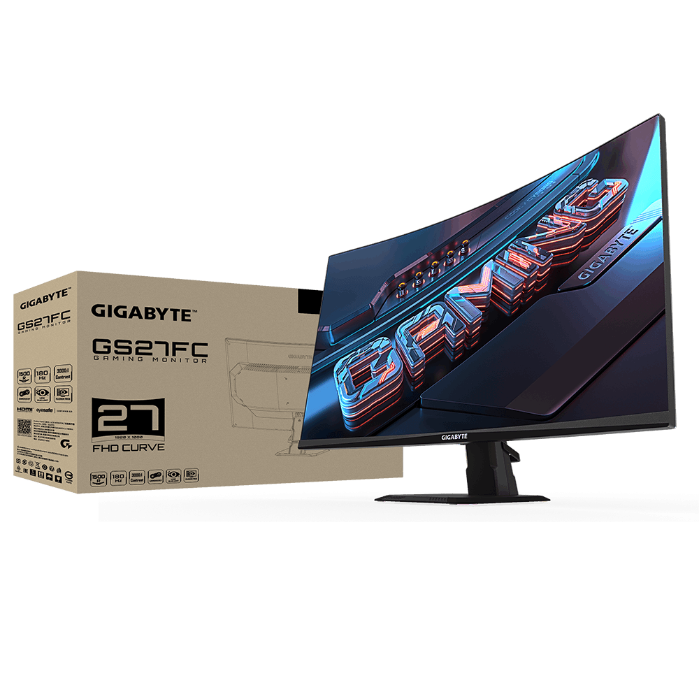 Ecran PC Gigabyte GS27FC 27" CURVE FHD/180Hz/VA/1ms/HDR/FS-P