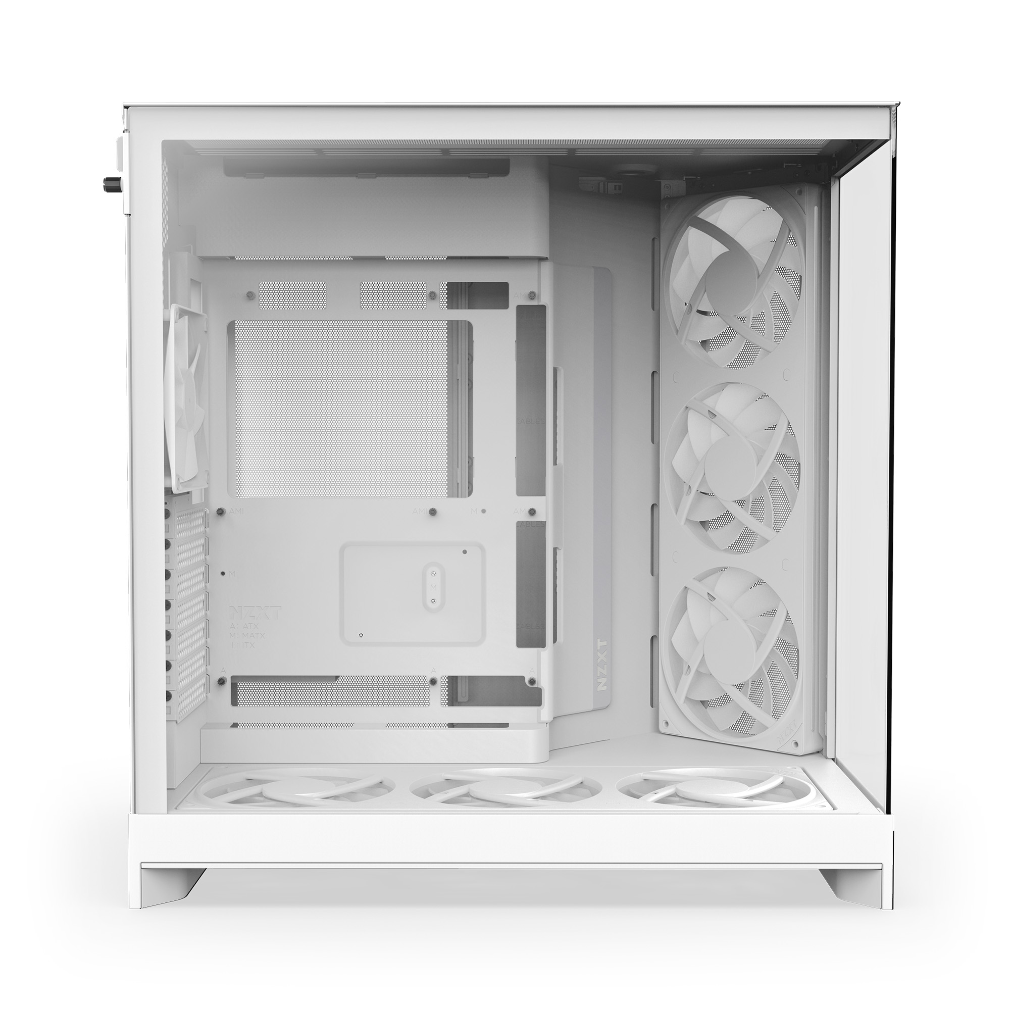 NZXT H9 Flow RGB+ Blanc Blanc - Boîtier PC NZXT - Cybertek.fr - 1