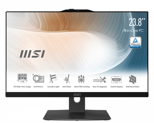 MSI Modern 23.8" FHD/i3-1115G/8Go/512Go/W11P Noir - All-In-One PC/MAC - 0