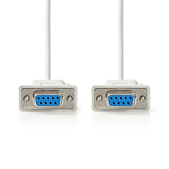 Câble D-Sub 9 femelle/femelle - 3m - Blanc - Connectique PC - 1