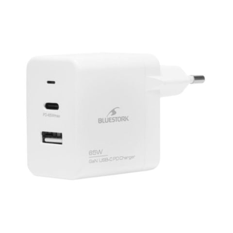 Bluestork 65W USB C - Blanc/Détachable  (PW-NB-65-C-GAN-W) - Achat / Vente Accessoire alimentation sur Cybertek.fr - 4