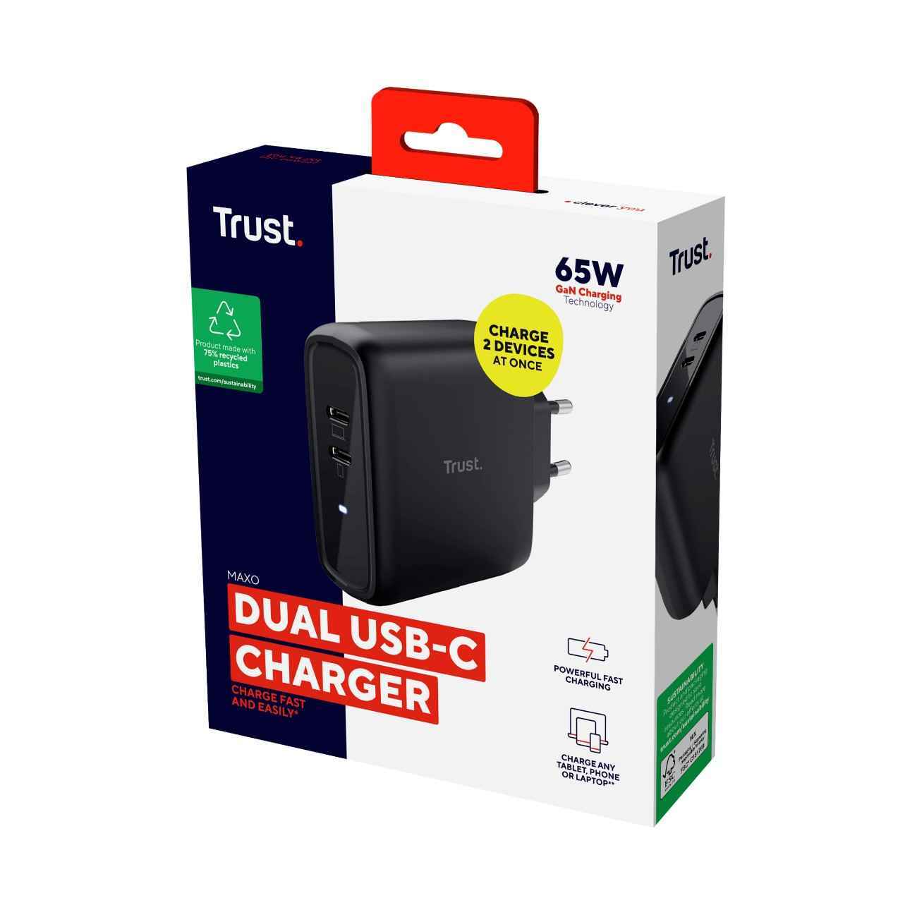 Alimentation universelle MAXO USB-C 65 watts - Trust - 1