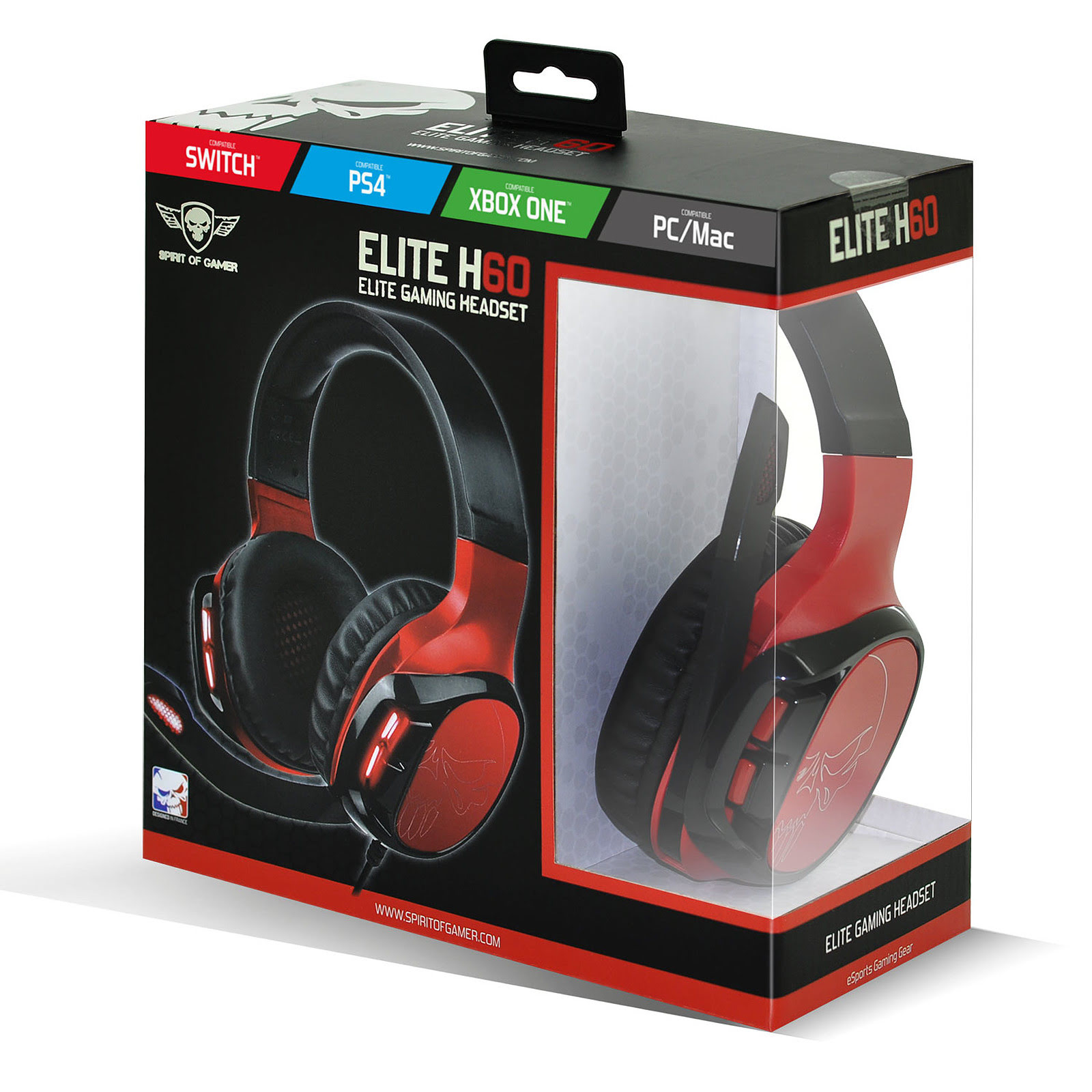 Spirit Of Gamer Elite H60 Stereo Rouge - Micro-casque - 5