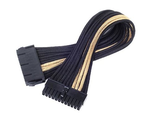 Silverstone Cable tressé ATX 24-Pin 300mm - GOLD/Black