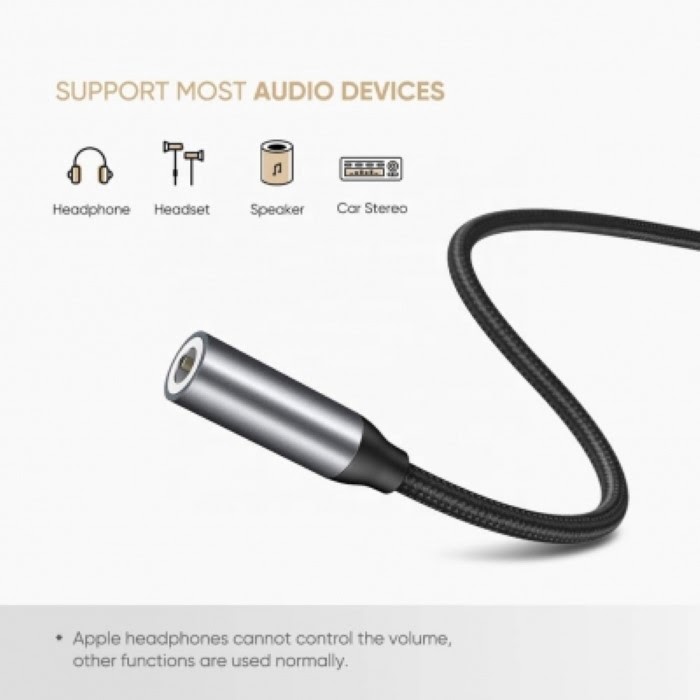 USB-C vers Jack femelle 3.5mm - Connectique TV/Hifi/Video - 1