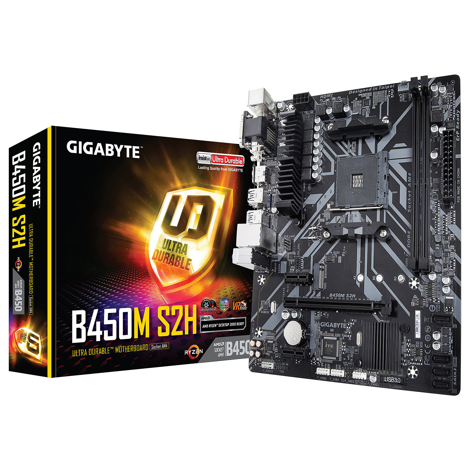 Gigabyte B450M S2H MicroATX DDR4 Carte mère Gigabyte