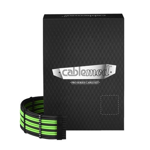CableMod Cable Kit C-Series PRO ModMesh Black/Light Green Corsair - CM-PCSR-FKIT-NKKLG-R (CM-PCSR-FKIT-NKKLG-R) - Achat / Vente Accessoire alimentation sur Cybertek.fr - 0