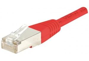 Patch RJ45 cat5E FTP 15cm rouge - Connectique réseau - Cybertek.fr - 0