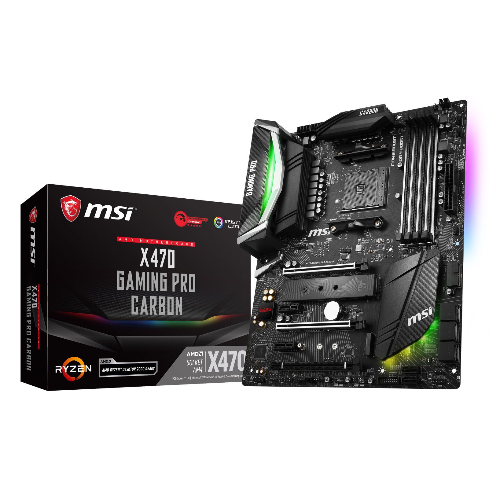 MSI X470 GAMING PRO CARBON ATX  - Carte mère MSI - Cybertek.fr - 0