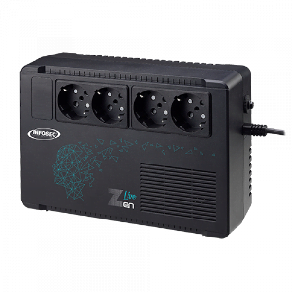 ZEN LIVE 500VA - 4 prises - Onduleur Infosec - Cybertek.fr - 0