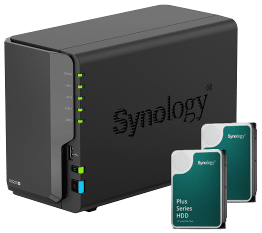Synology DS225+ - 2 Baies avec 2 disques de 4To HAT3300-4T - Serveur NAS - 0