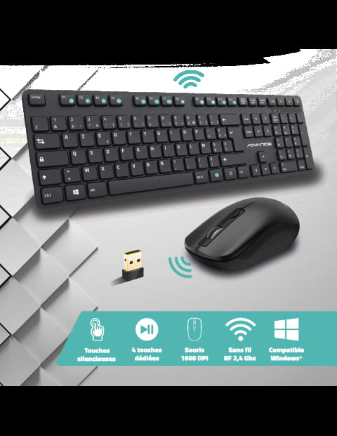 Advance Workmate Plus Wireless - Pack Clavier/Souris - Cybertek.fr - 1