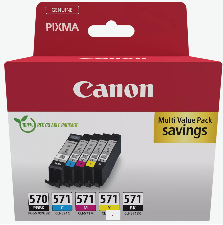 PGI-570/CLI-571 - Multi Pack 5 cartouches  pour imprimante  Canon - 0