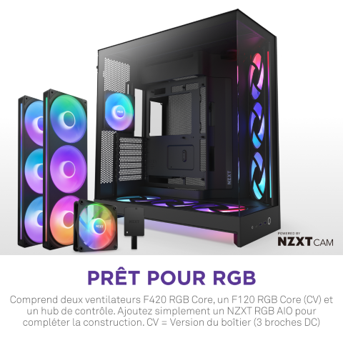 NZXT H9 Flow RGB+ Noir Noir - Boîtier PC NZXT - Cybertek.fr - 5