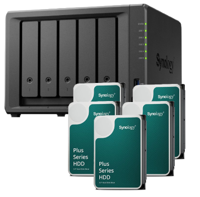 Synology DS1525+ - 5 baies avec 5 disques de 4To HAT3300-4T - Serveur NAS - 0