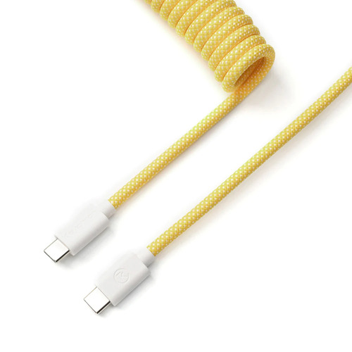 image produit Keychron Cable Coiled Aviator - USB C - Jaune Cybertek