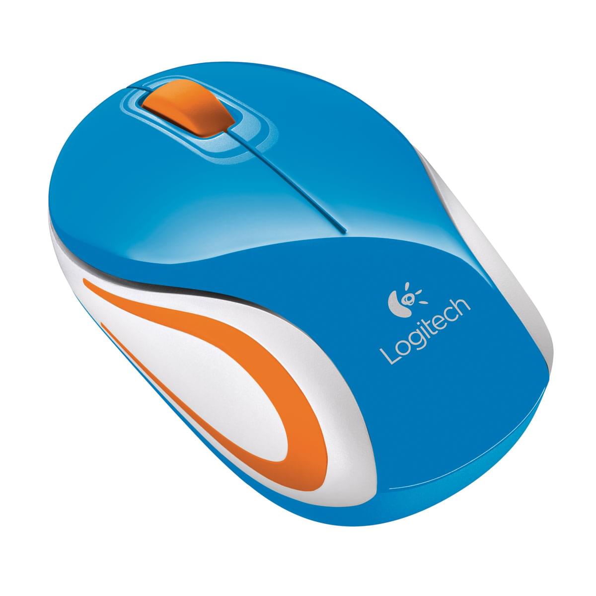 Logitech Wireless Mini Mouse M187 Blue - Souris PC Logitech - 0