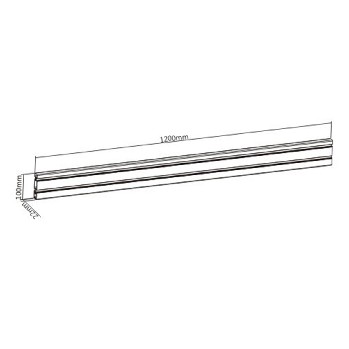 Kit rail de fixation Slatwall 120cm + 2 pieds   - Accessoire écran - 2