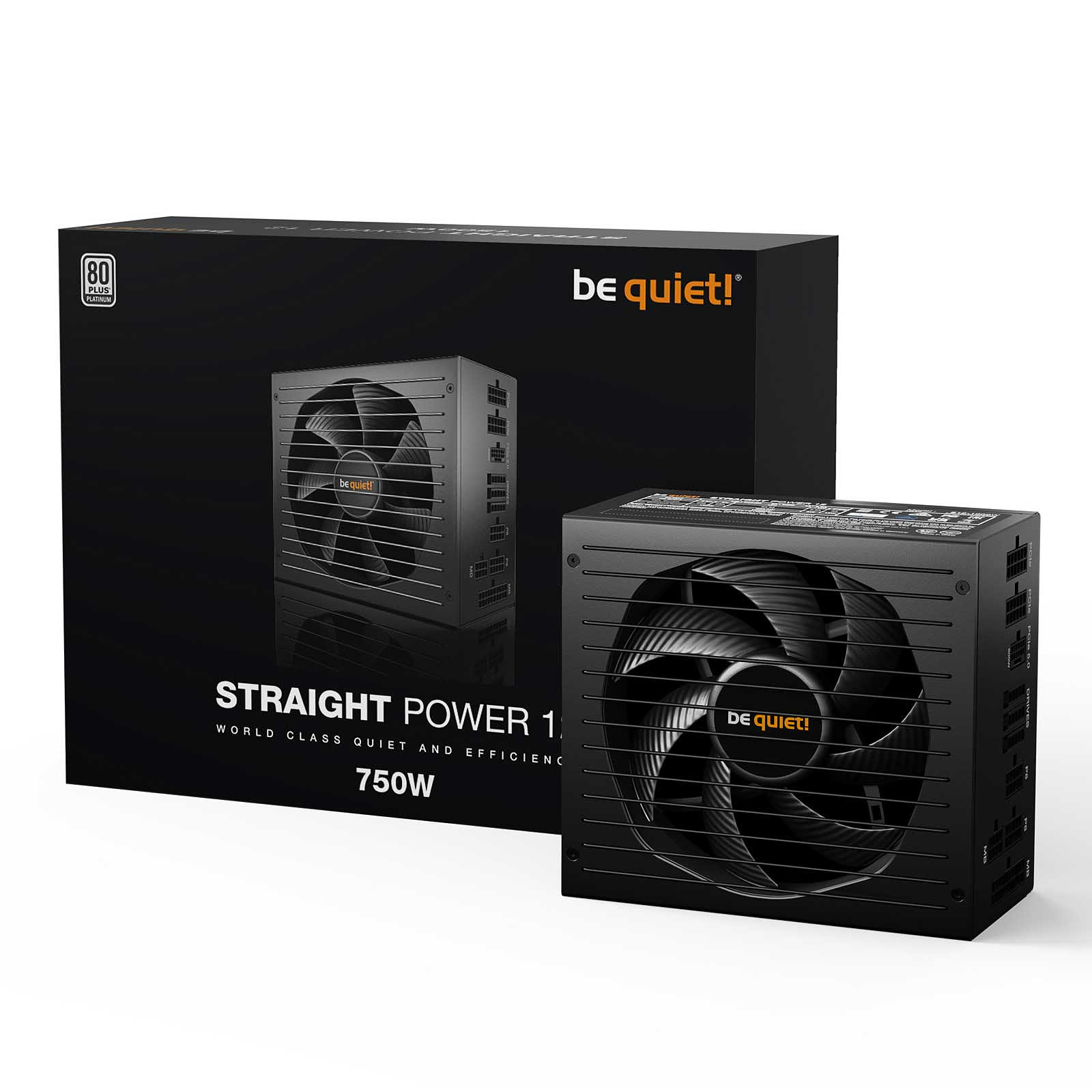 image produit Be Quiet! ATX 750W - Straight Power 12 80+ PLAT - BN336 Cybertek