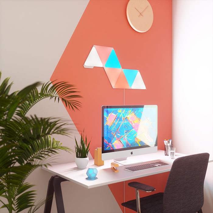 Nanoleaf Shapes Triangles Starter Kit - 4 Pièces (NL47-2002TW-4PK) - Achat / Vente Objet connecté / Domotique sur Cybertek.fr - 2