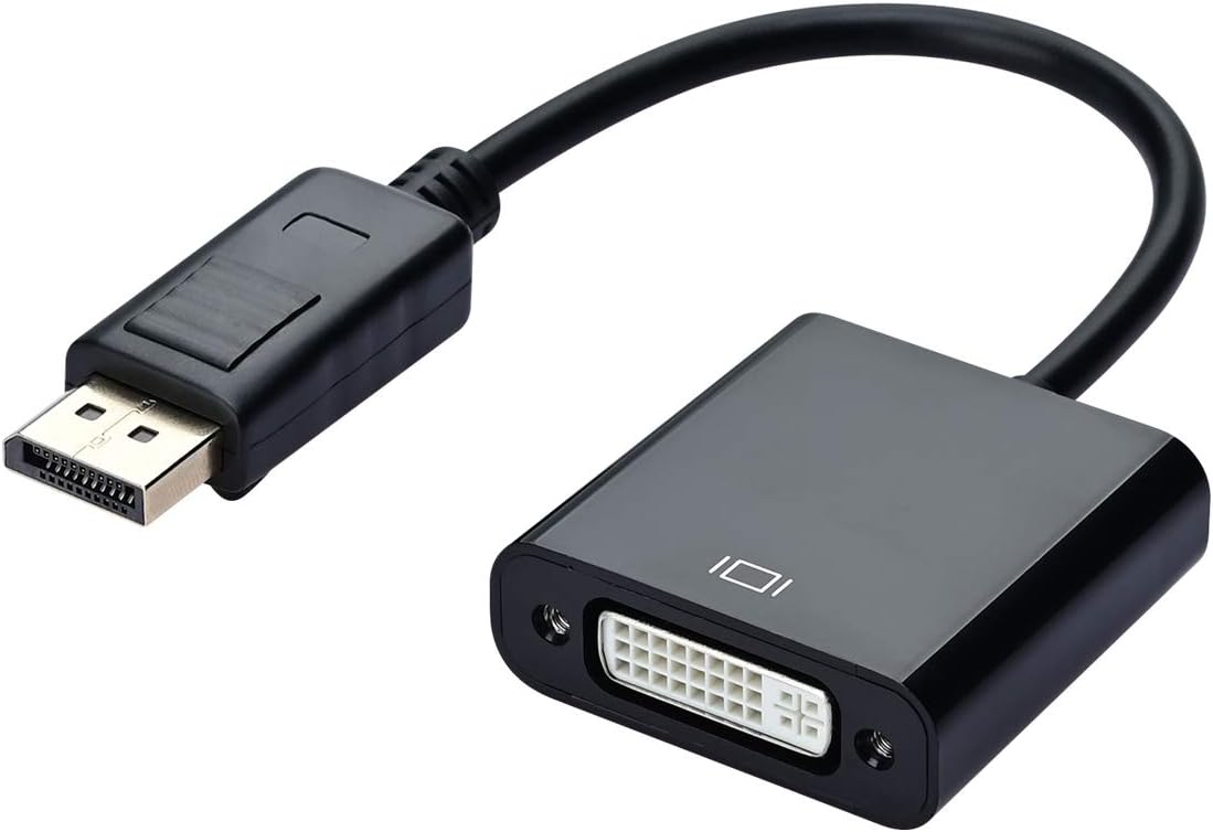 Câble DisplayPort/DVI mâle/femelle - 14cm - Noir - 1