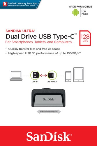 Sandisk 128Go USB 3.1 + Type C Ultra - Clé USB Sandisk - 10