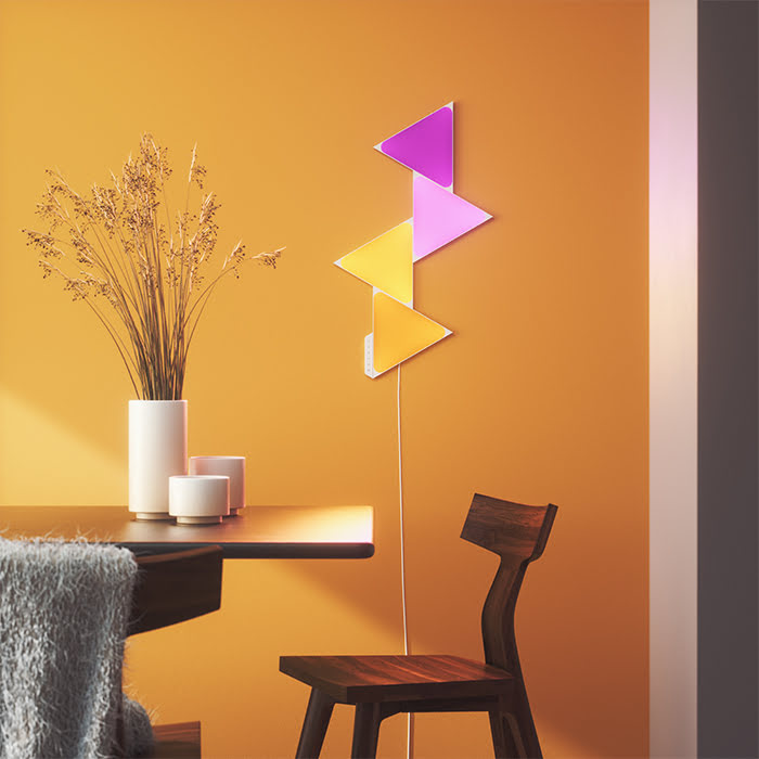 Nanoleaf Shapes Triangles Starter Kit - 4 Pièces (NL47-2002TW-4PK) - Achat / Vente Objet connecté / Domotique sur Cybertek.fr - 5