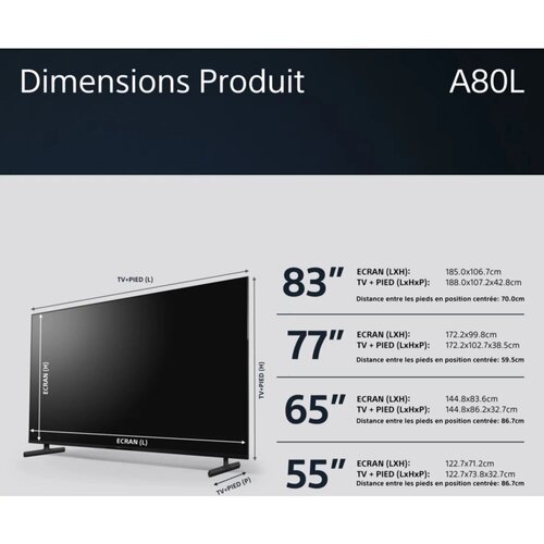 Sony XR65A80LAEP SONY - XR-65A80L - TV Sony - Cybertek.fr - 14