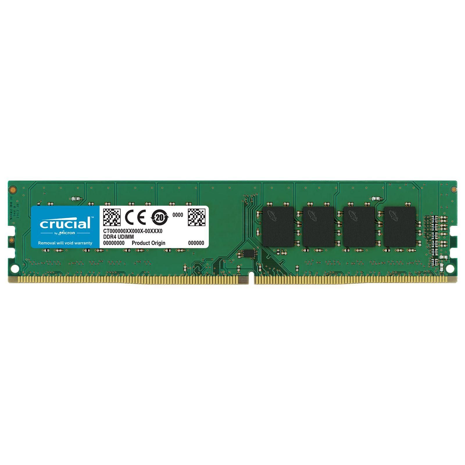 Crucial Pro DRAM Noir 32Go (2x16Go) DDR4 3200MHz - Mémoire PC Crucial sur