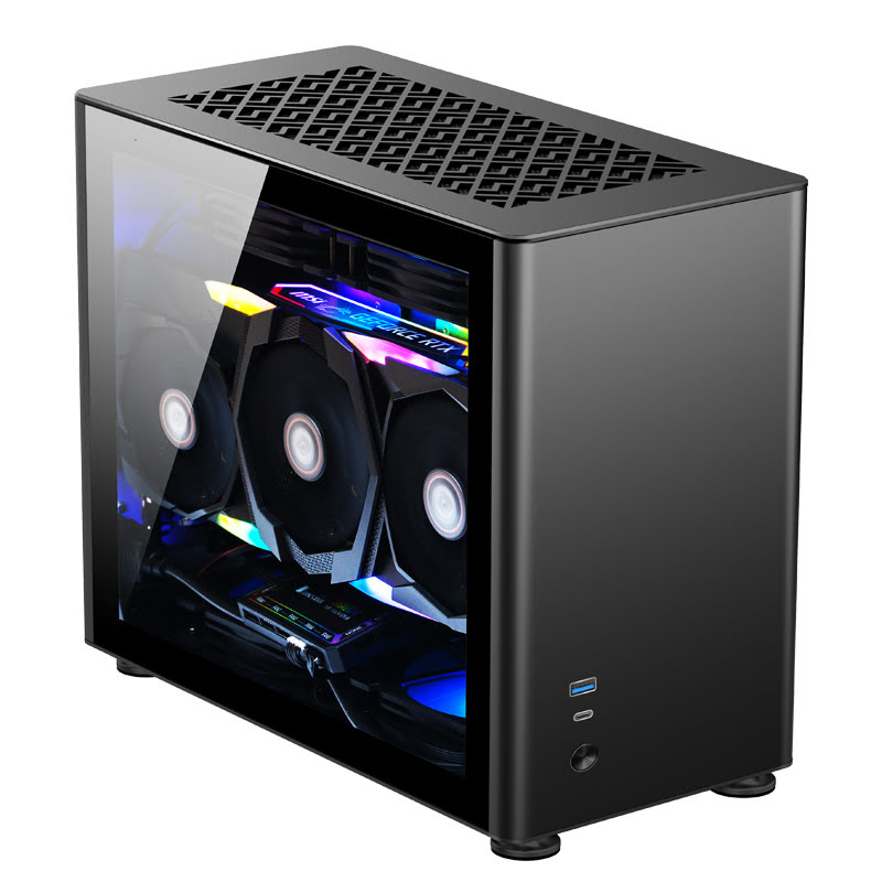Boîtier PC Jonsbo A4 Black - mT/Sans Alim/ITX