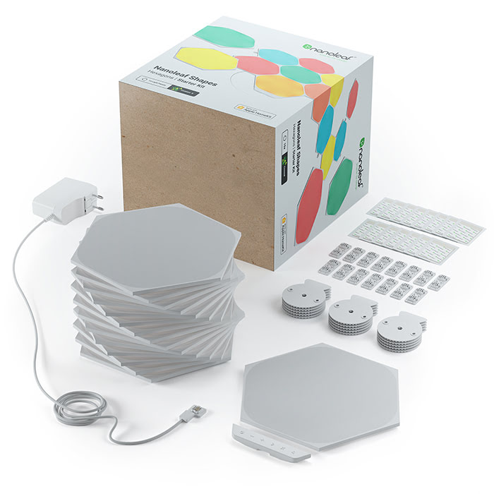 Nanoleaf Shapes Hexagons Starter Kit - 15 pièces  (NL42-6002HX-15PK) - Achat / Vente Objet connecté / Domotique sur Cybertek.fr - 4