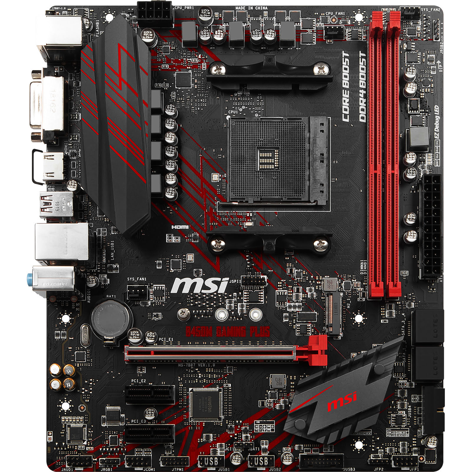 MSI B450M GAMING PLUS MicroATX DDR4 Carte mère MSI