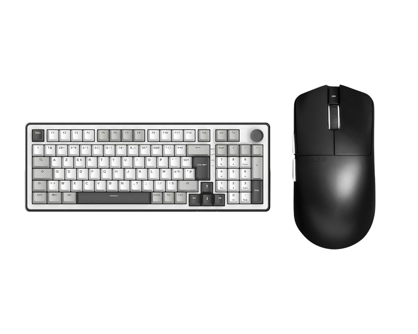 The G-LAB Keyz Elite 400 Blanc/Gris + Kult Elite M100 - Pack Clavier/Souris - 0