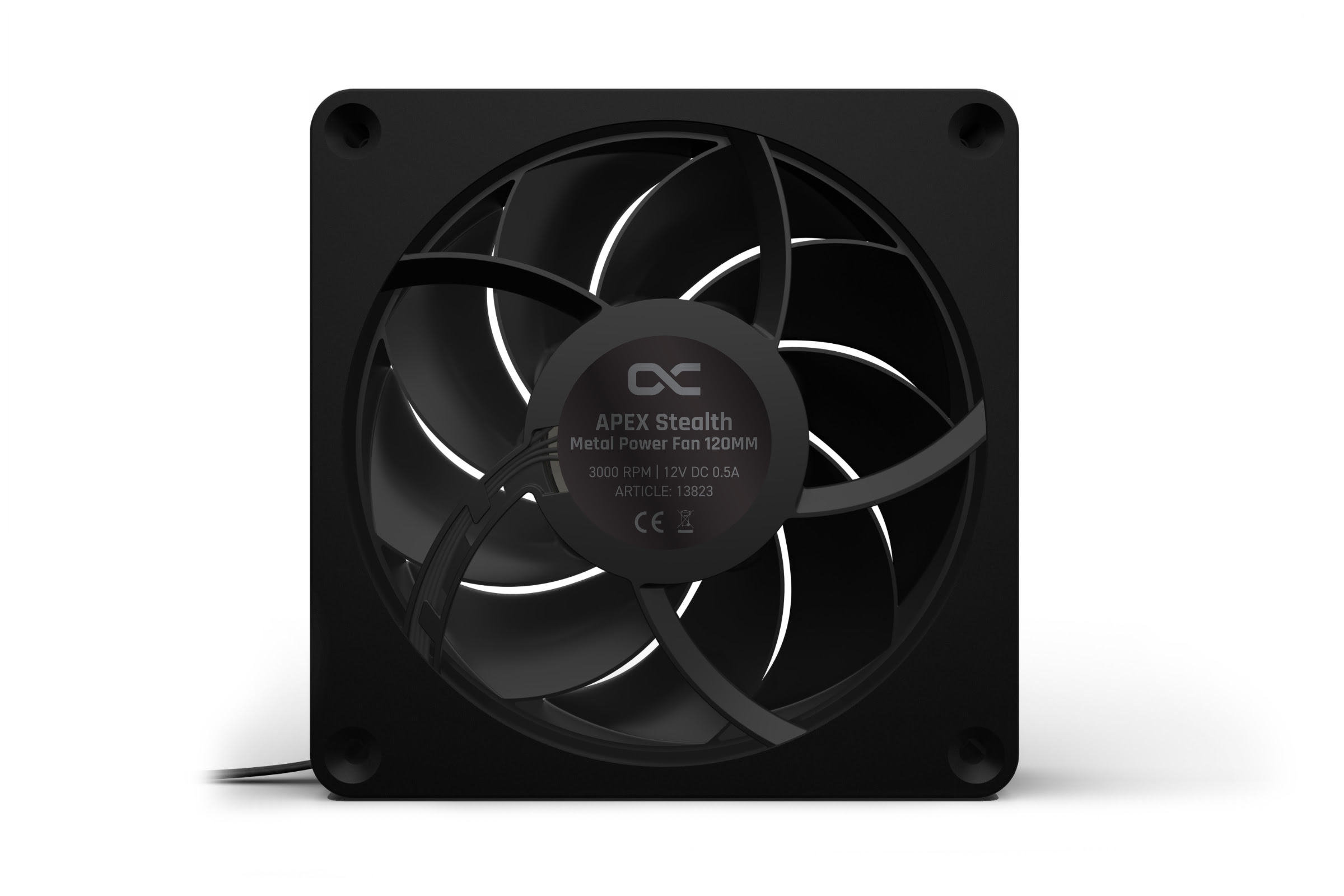 Ventilateur boîtier Alphacool Apex Stealth Metal 120mm - 3000rpm Noir