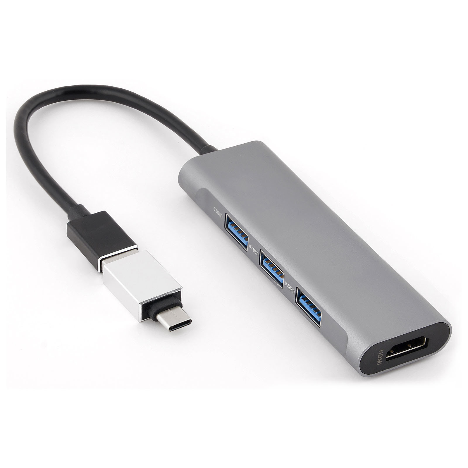 Bluestork 3 Ports USB 2.0 + HDMI - Hub Bluestork - Cybertek.fr - 0