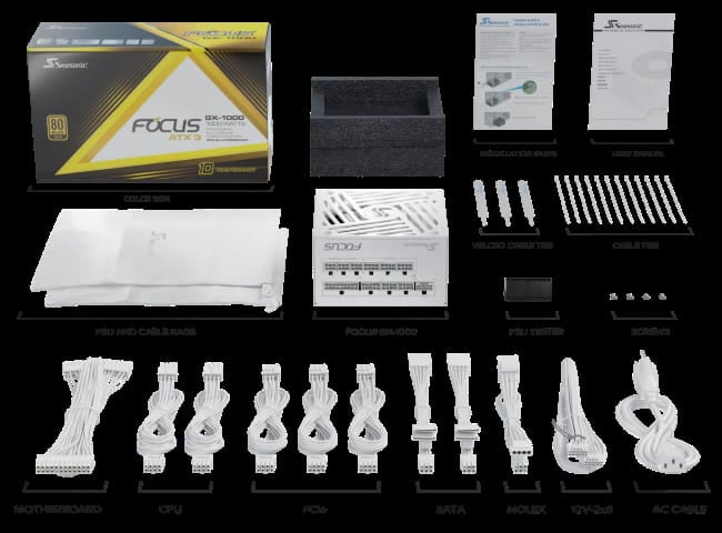 Seasonic FOCUS-GX-1000-V4-WHITE (1000W 80+ Gold) - Alimentation - 3