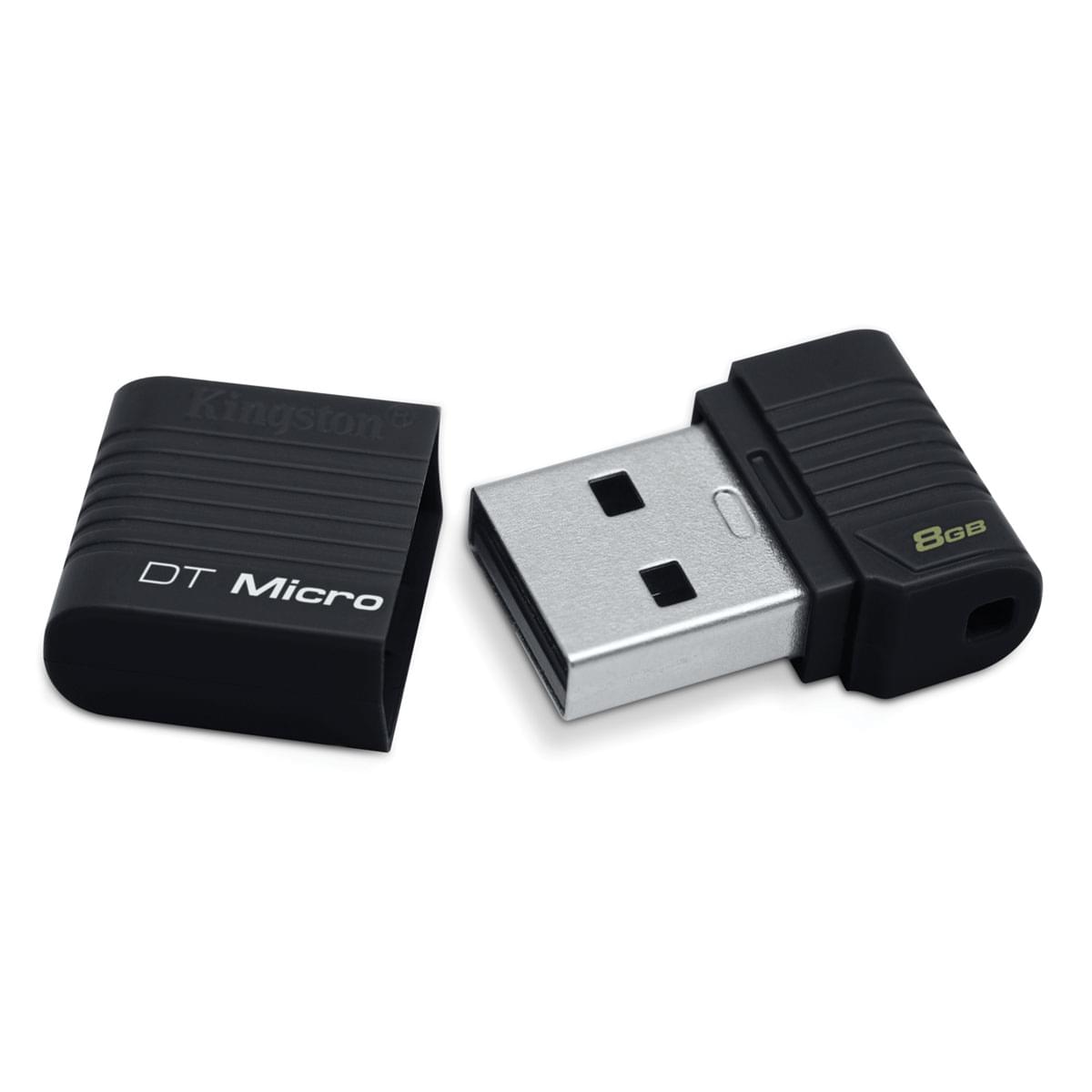 Kingston 8Go USB 2.0 Data Hi-Speed Micro Black DTMCK/8G - Clé USB - 0