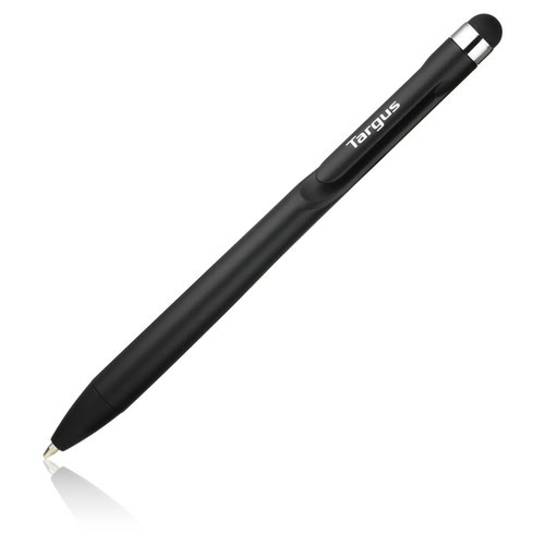 image produit Targus Stylet et stylo 2 en 1 antimicrobien pour smartphones et écrans tactiles - Noir Cybertek