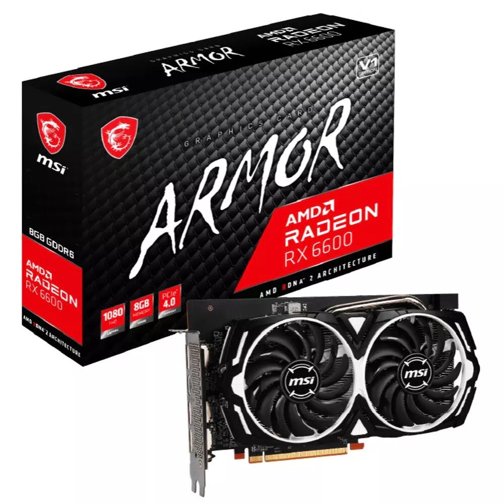 MSI RX 6600 ARMOR 8G  - Carte graphique MSI - Cybertek.fr - 0