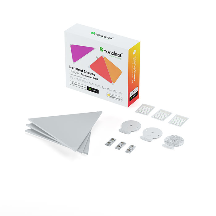 Nanoleaf Shapes Triangles Pack Expansion - 3 pièces (NL47-0001TW-3PK) - Achat / Vente Objet connecté / Domotique sur Cybertek.fr - 5