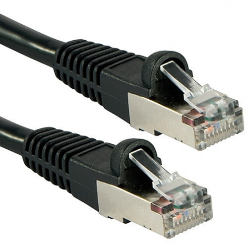 Cable réseau Cat.6A S/FTP LSOH Noir 1m - Connectique réseau - 0