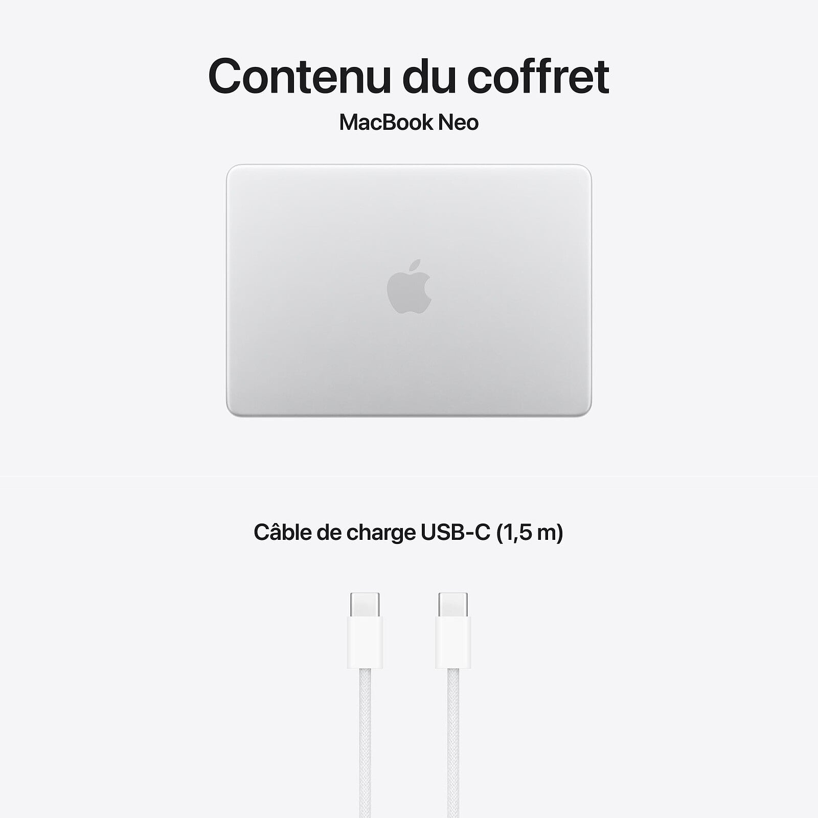 Apple MacBook Neo 2026 - A18 Pro 13" QHD+ 8Go 256Go Argent (MHFA4FN/A) - Achat / Vente MacBook sur Cybertek.fr - 2
