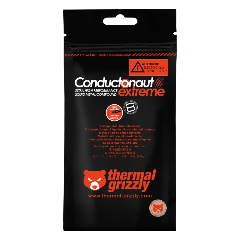 Conductonaut Extreme Pâte thermique liquide - 1g - Thermal Grizzly TG-CE-001-R - 5
