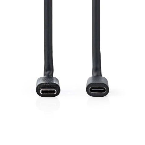 Câble USB-C 3.2 mâle/femelle - 60W - 2m - Noir - Connectique PC - 1