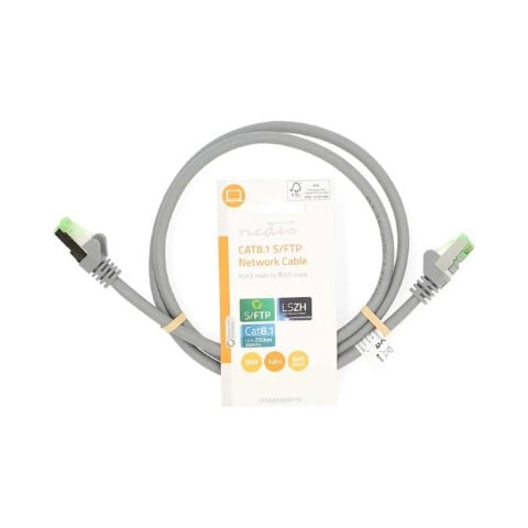 Câble RJ45 Cat8.1 S/FTP - 1m - Gris - Connectique réseau - 0